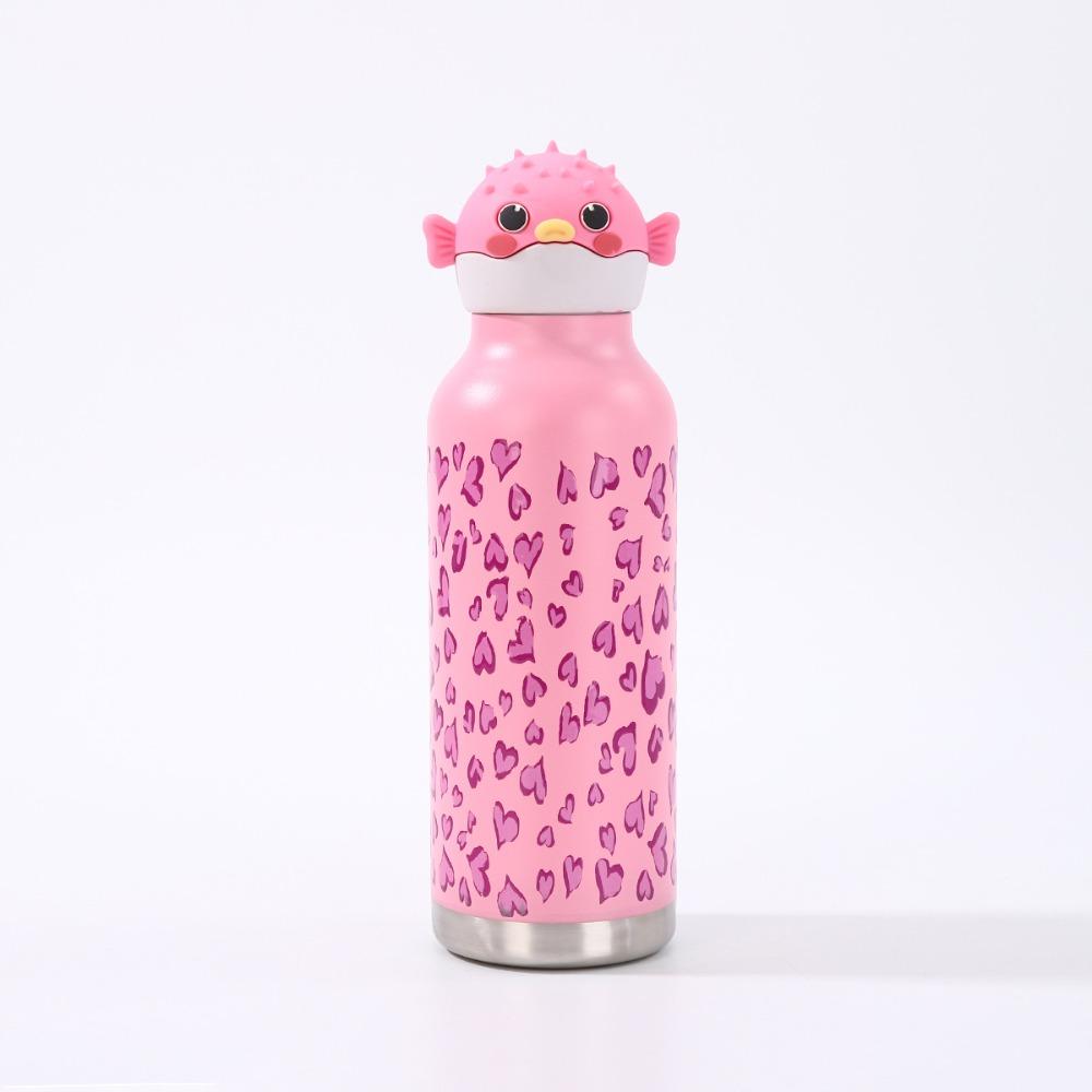 Cartoon Animal Shapes Insulated Water Bottle 400ml Vacuum Insulated Bottle for Daily Use D