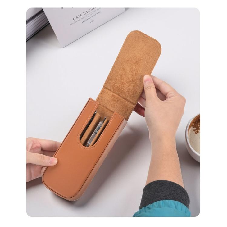 Compacts PU Pen Carrying Box With Protective Compartment 3/6 Slots Pen Case for Students Professional And Collectors