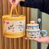Birthday Gift for Girl Girlfriend Cute Cartoon Cake Ceramic Mug Coffee Water Cup Practical Souvenir Box