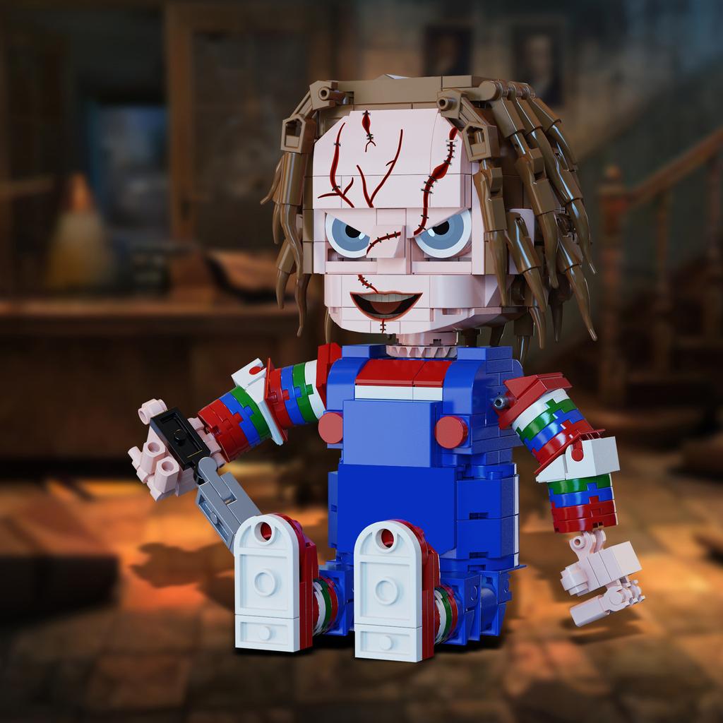 Halloween Horror Doll Building Blocks Scary Movie Clown Figures Model Kit - Decorative And Gift Toy for Fans Suitable for All Ag