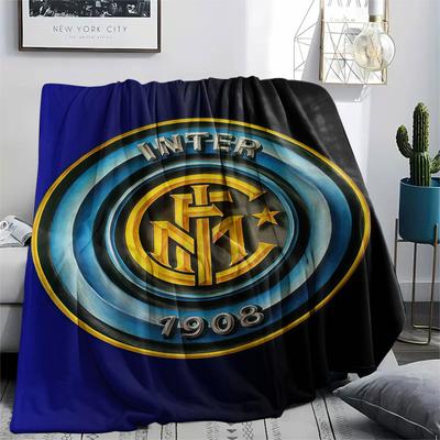 FC Internazionale Milano bedruckte Flanelldecke, weicher Überwurf für Schlafzimmer Sofa, waschbar, Weihnachtsgeschenk, tolles Geschenk.