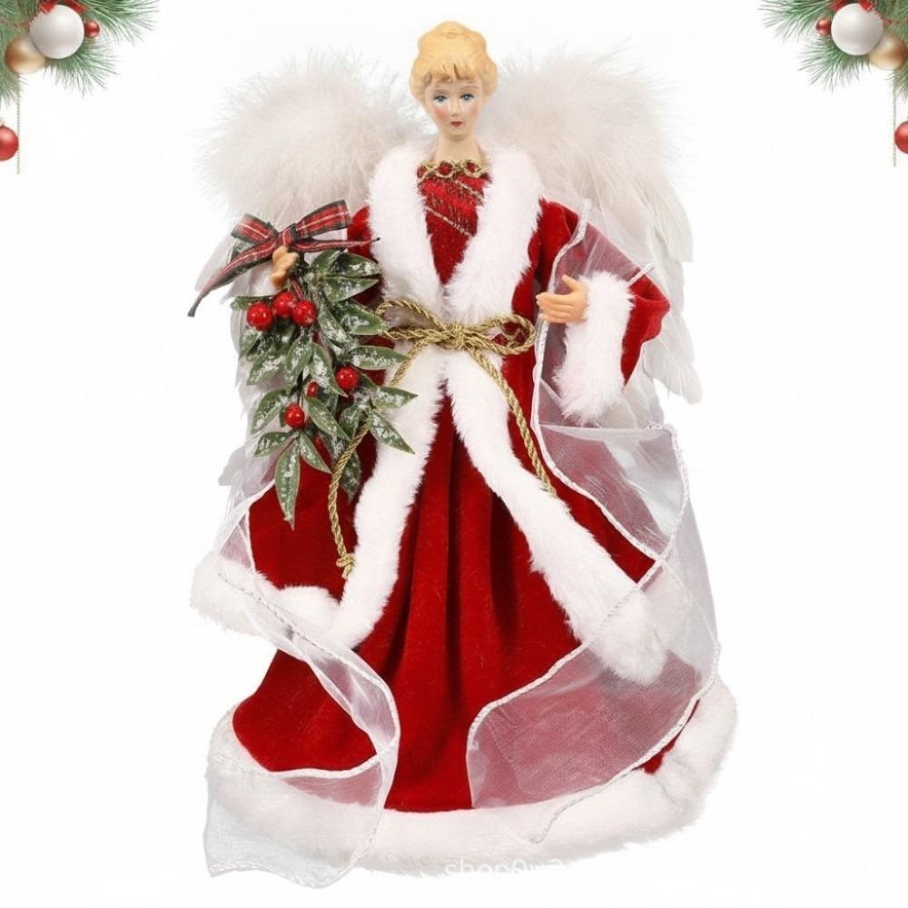 White Feather Wings Christmas Tree Topper 3D Christmas Tree Top Star Desktop