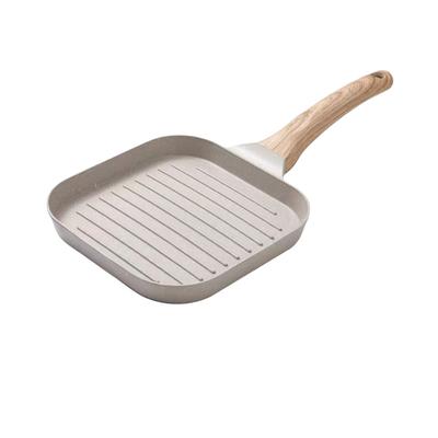 Heat-Resistant Handle Steak Pan Striped Pattern Square Omelette Pan Non-stick Universal Egg Frying Pan Stove Top