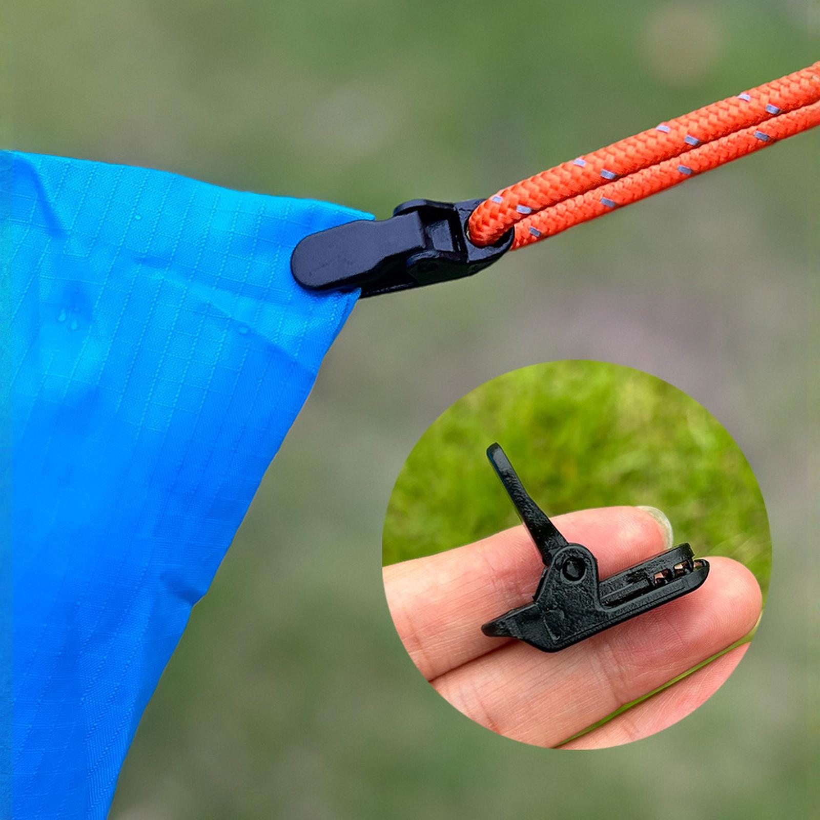 

Sturdy Tent Clips Outdoor Tarpaulin Clips -wind Fixed Camping Tent Hook Clamp Clip for Outdoor Camping one size чёрный