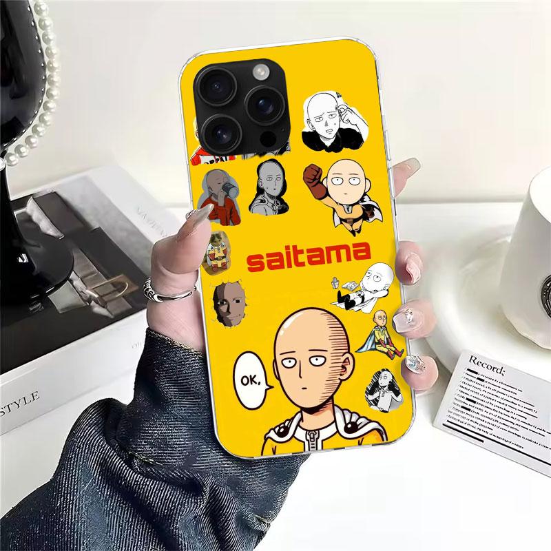 One P-Punch-Man Saitama King For iPhone 13 12 Mini 11 Pro Max 7 Plus 8 Phone Case X XR XS 6S 6 5S 5 Print Fundas Cover Soft Coqu