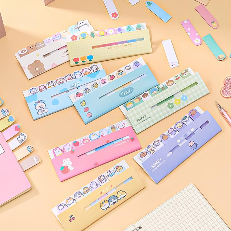 120 Kawaii Animal Sticky Notes Classification Index Sticker Label Bookmark