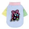 Halloween Cute Ghost Print Pet T‑Shirt Cats & Dogs Soft Cotton Clothes Outfit For Bichon French Bulldog Holiday Party Costume