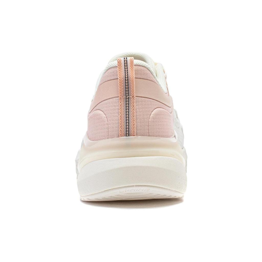 Li Ning EazGo Cushioning, Wear Resistant Low top Running Shoes Women's White Pink ARST042-2