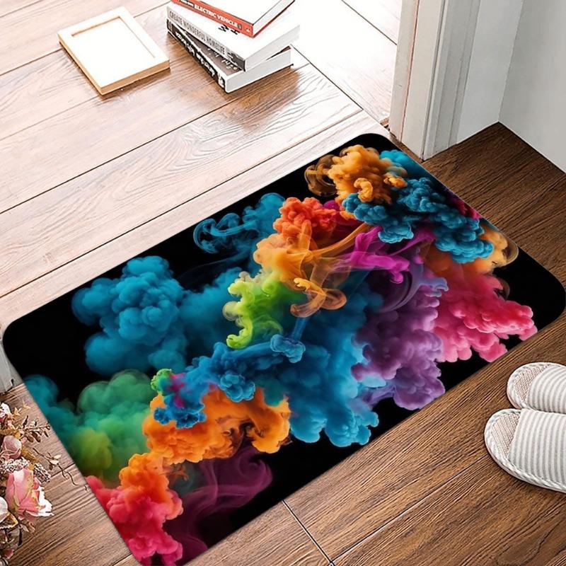 Dreamy Smoke printing Non-Slip Small Rug Waterproof Easy To Clean Floor Mat for Indoor Outdoor Use Durable Home Decor fashion