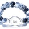 18mm Resin Beads Bangles Snap Button Bracelets Jewelry Making Kit Gifts 23cm
