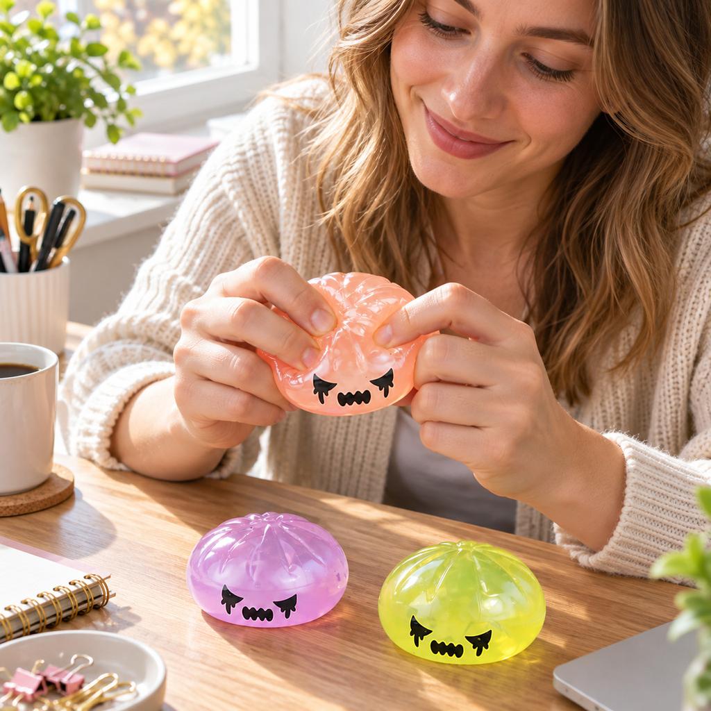 8.5 Halloween Face Bun Toy, Toy, Random One