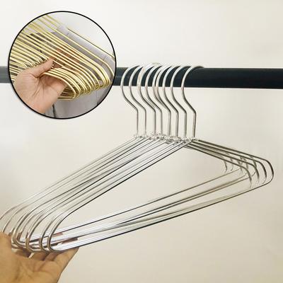 10pcs Silver/Gold Hanger For Clothes Aluminum Alloy Durable Clothes Hanger For Coats Skirts Pants Dress