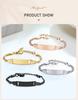 Baby Kids Bracelet, Stainless Steel Chain Bracelet Adjustable Link Without Name,Girl Boy Children Birthday Gift