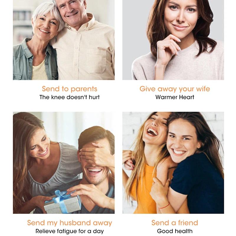 USB Rechargeable Heated Knee Ankle Wrist Brace Adjustable Compression for Pain Relief Electric Warmer