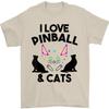 I Love Pinball And Cats - Funny Arcade Machine Retro Unisex T-Shirt