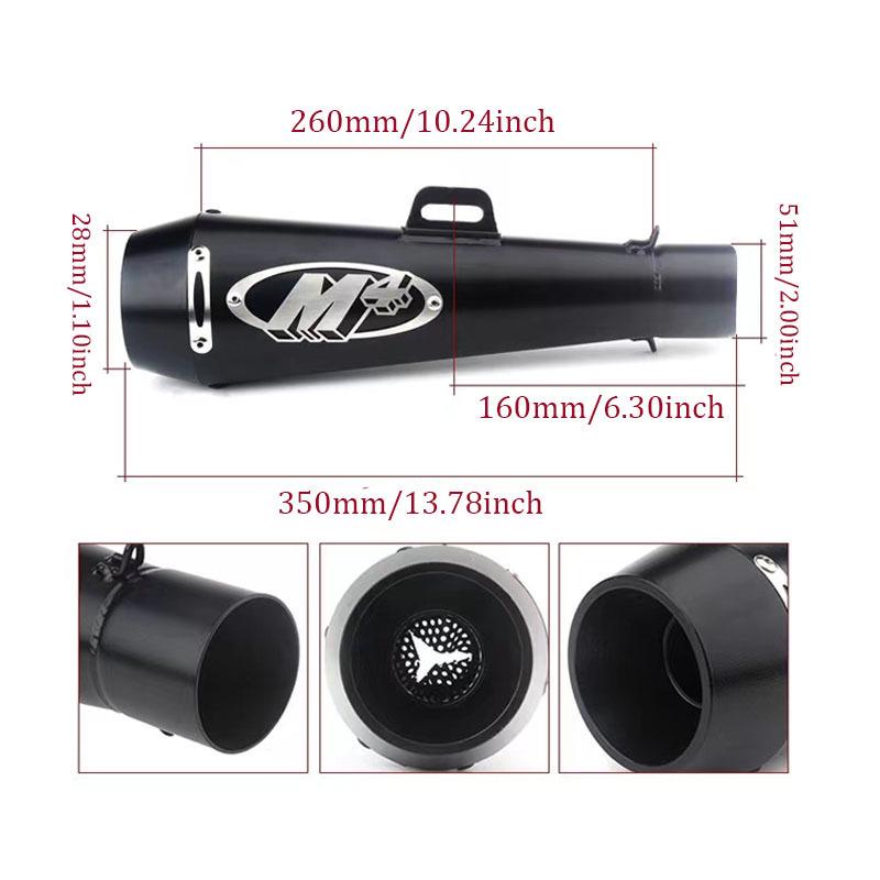 Universal M4 Motorcycle Exhaust for Kawasaki, Yamaha, and Sportbikes
