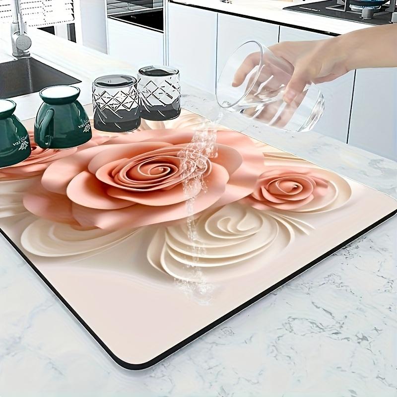 

VIKAMA 3D тисненый цветочный кухонный коврик нескользящий моющийся винтажный ковер кремово-розовый с принтом бабочек напольный коврик для кухни прихожей дома 40cm x 60cm