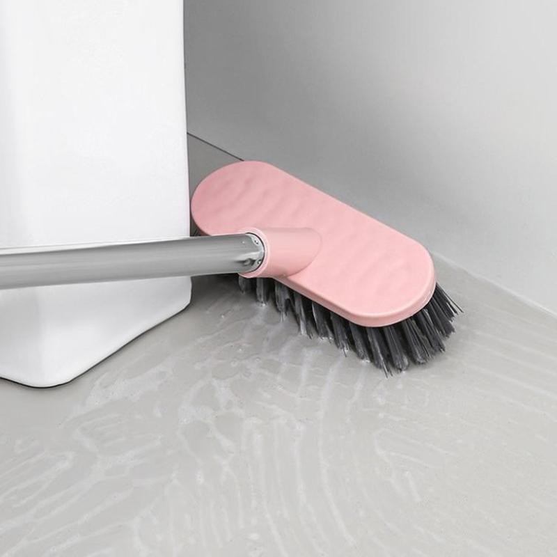 Floor Scrub Brush With Long Handle,Multi-Purpose Heavy Duty Hardwood Floor Scrubber,Cleaning Balcony Patio Garage Outdoor/Indoor