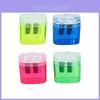 Dual Hole Pencil Sharpener With Geometric Design For Students And Office Use