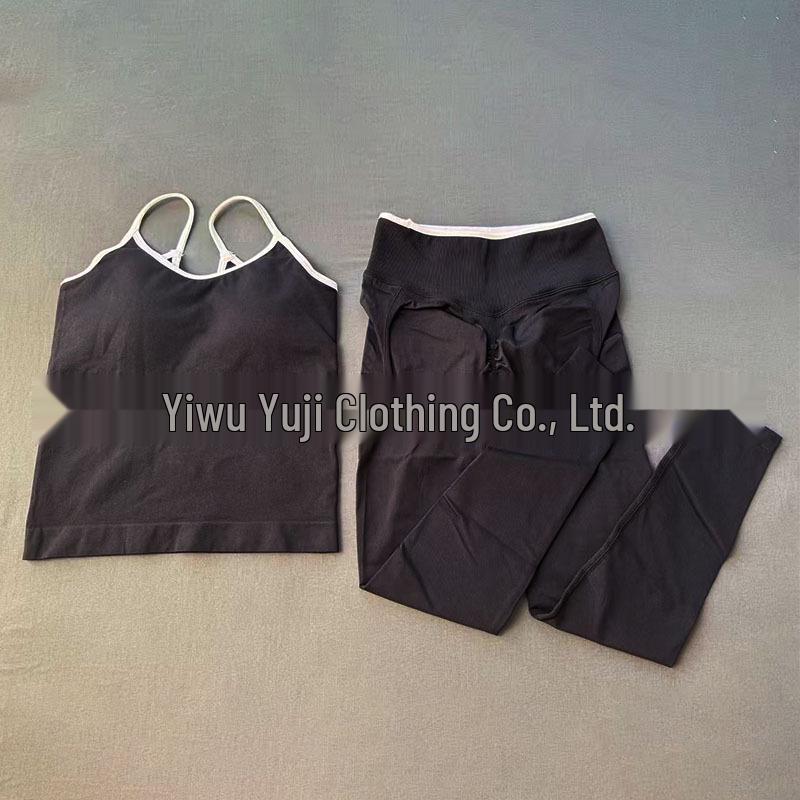 Dámský bezešvý barevný set na jógu TEVEO: Rychleschnoucí fitness oblečení s krásným designem zad.