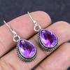Pink Amethyst Gemstone 925 Sterling Silver Jewelry Earring 1.38"