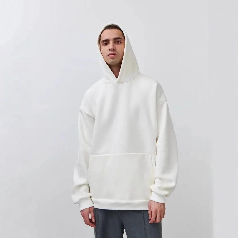 Hooded Retro American-Style Sweatshirt: Trendy Brand Print, Loose Fit, Unisex Casual Heavyweight Jacket