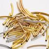 50-100Pcs 25-30 mm Stripe Copper Curve Tube Spacer Beads  Bracelet Connectors For DIY Jewelry Crafts Making Necklace Supplies
