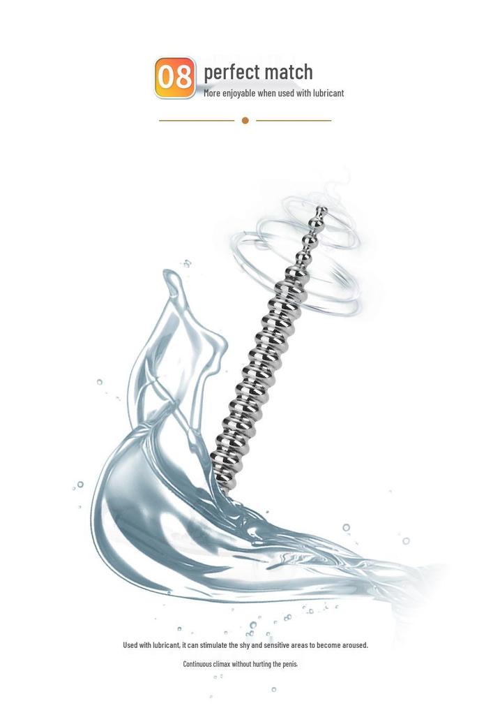 Stainless Steel Urethral Sound Metal Glans Plug for Male Stimulation 
