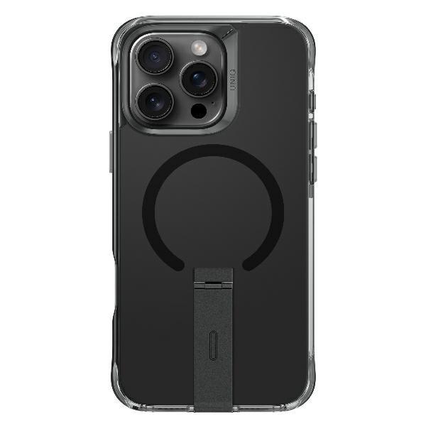 UNIQ Case Eleva with Vertica Stand iPhone 16 Pro 6.3" Black/carbon Black