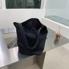 Retro simple shoulder bags large capacity bucket underarm bag pu leather women's commuter tote bag fashion ladies purse handbags