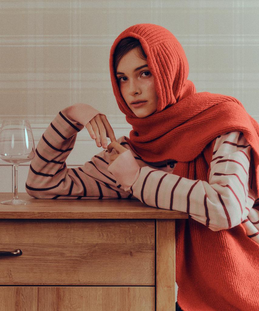 MELLY&ROSE Wave Balaclava (310543)_Red