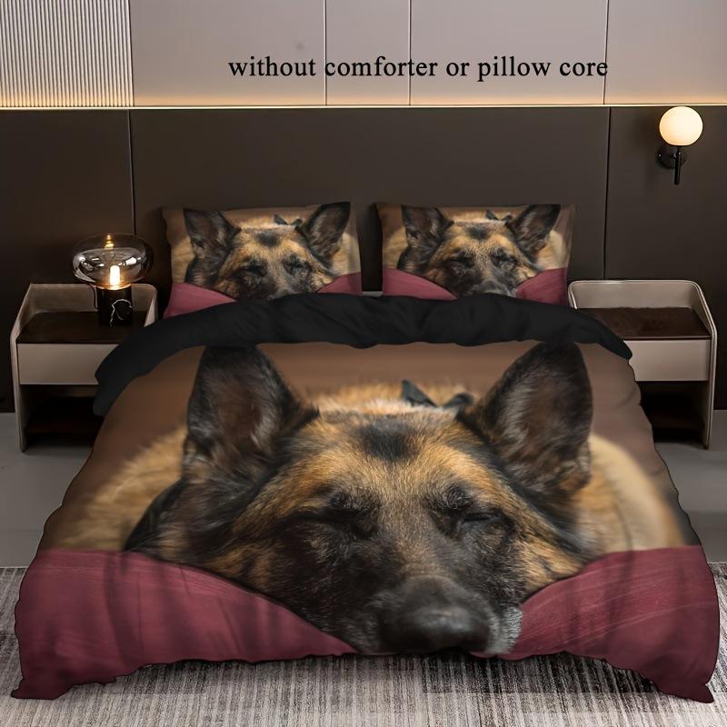 German Shepherd Printed Duvet Set Comfort Animal Digital Printed Four Seasons Bedding Set