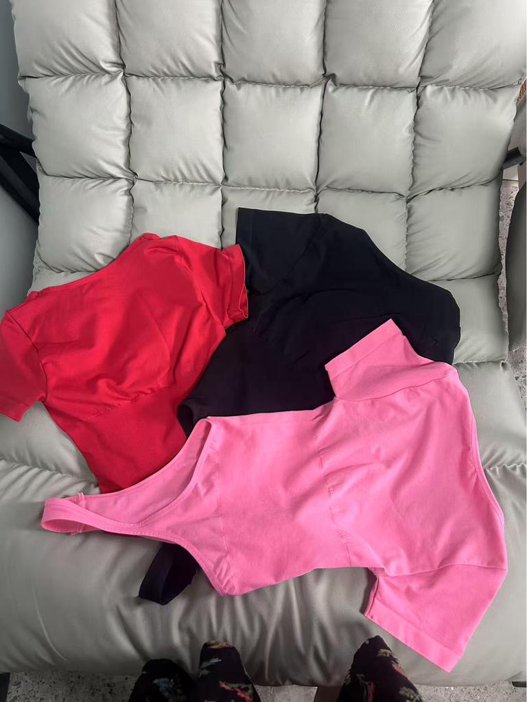 Plus Size Short Sleeve Tummy Control Slimming Bodysuit