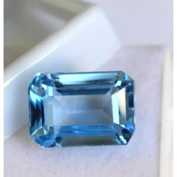 Certified Natural Light Blue Aquamarine Emerald Cut 14-16 Ct Beautiful Gemstone