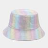 New European and American laser colorful bucket hat women's fashion versatile Internet celebrity basin hat men's casual sun hat