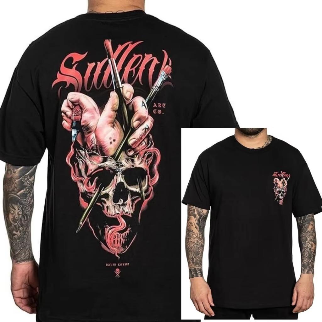 Unisexs Sullen Art Collective Premium Kokot Badge Tattoo Skull TShirt Highend Luxury Unisex Style Both of Unisex and WoUnisex