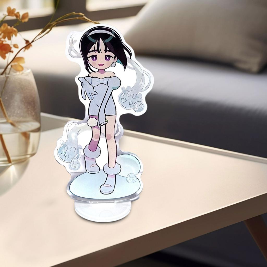 Синий Кот Прозрачный Двусторонний Акриловый Настольный Декор