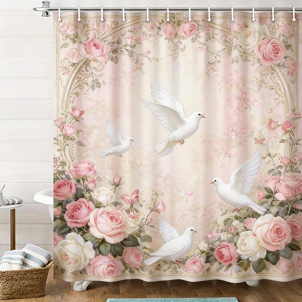 3D Glowing Tropical Fish Coral Reef Underwater Shower Curtain - Waterproof Polyester Bathroom Decor