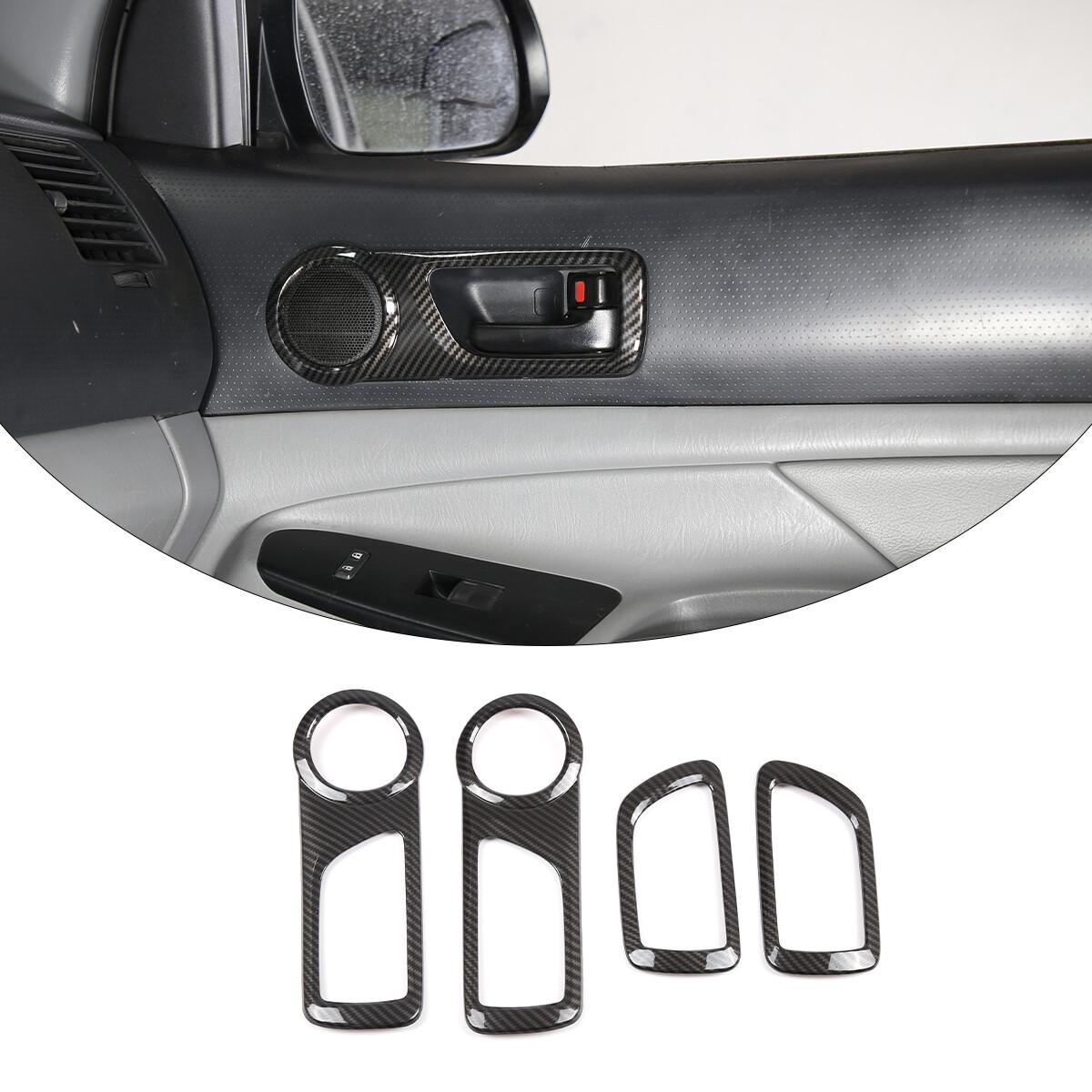 ABS Carbon Fiber Interior Door Handle Bowl Cover Kit for Toyota Tacoma 2011-2015