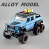 Travel Version 1/24 Benz G63 6*6 Tyre Alloy Pickup Car Model Diecasts Metal Toy Off-Road Vehicles Car Model Sound Light Kids Gift
