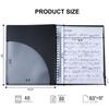Musfunny Music Score File, Writable, A4 Size: 2-sided, 40 sheets80 pages, Anti-reflective - 180-degree flat opening, ring-bound, stable on music