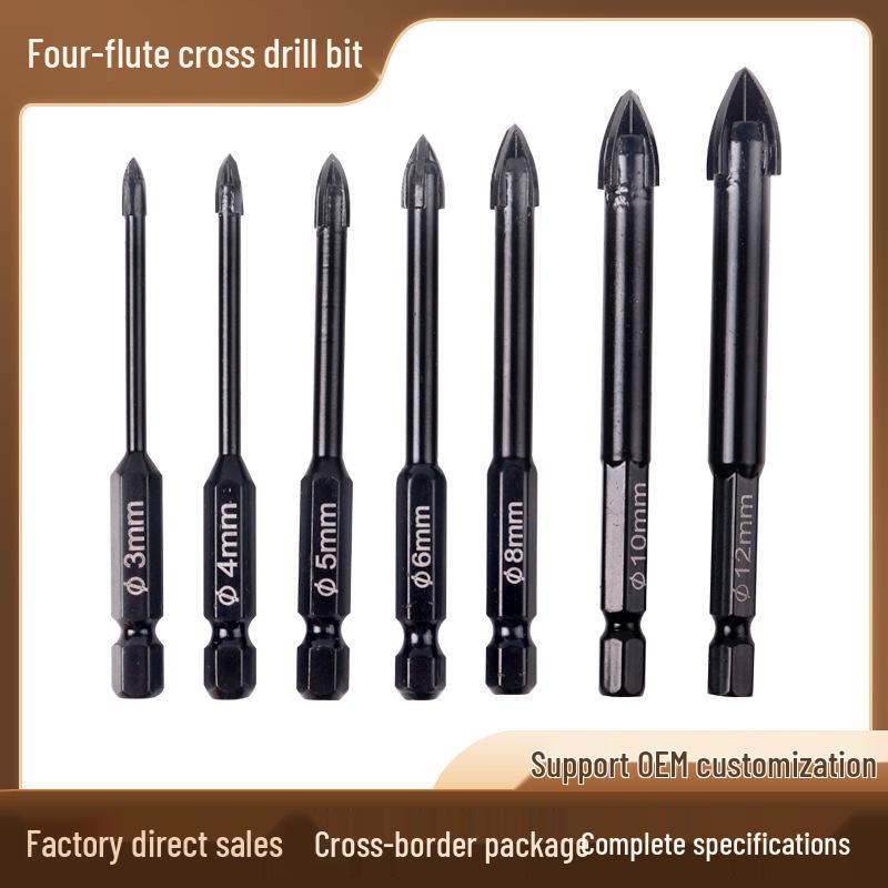 

Набор керамических кольцевых пил с четырьмя зубьями для плитки и бетона, треугольные и крестообразные сверла по стеклу 3+4+5+6+7+8+10+12 (Black Box)