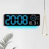 Modern LED Luminous Wall Clock with Dual Alarms