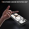 Clear for iPhone 17/16/Air/15/14/13 Pro Max 12 Case with 360° Spin Magnetic Stand, Compatible with Magnetic Built-in Ring Holder