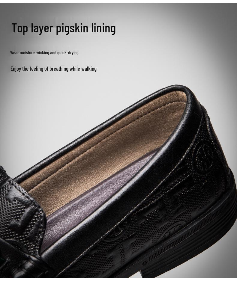 Men's Leather Loafers: Driving, Casual, Business Slip-On Shoes with Soft Sole