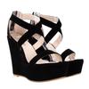 Fashion Women's Open Toe Sandals High Wedge Sexy Club Heel Shoes 12CM Wedding OL Party Shoes