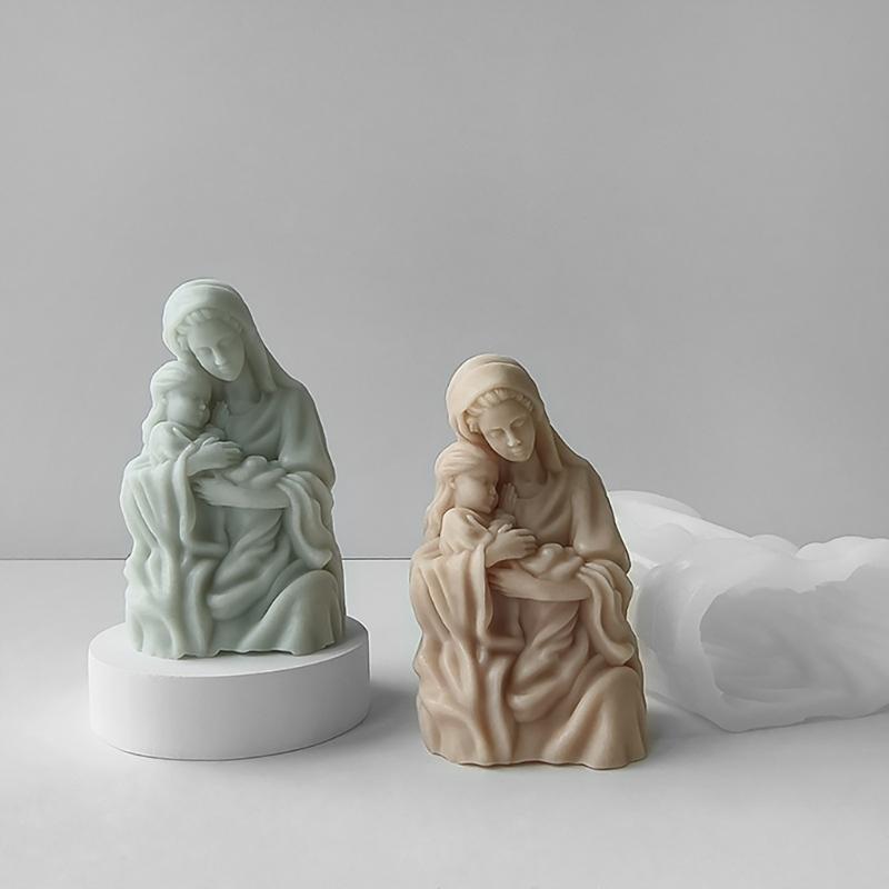 Decorative Mother Hugging Child Silicone Candle Mold Stylish Candle Craft Mold