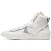 Sacai X Blazer Mid White Grey Unisex Sneakers Wolf-Grey BV0072-100