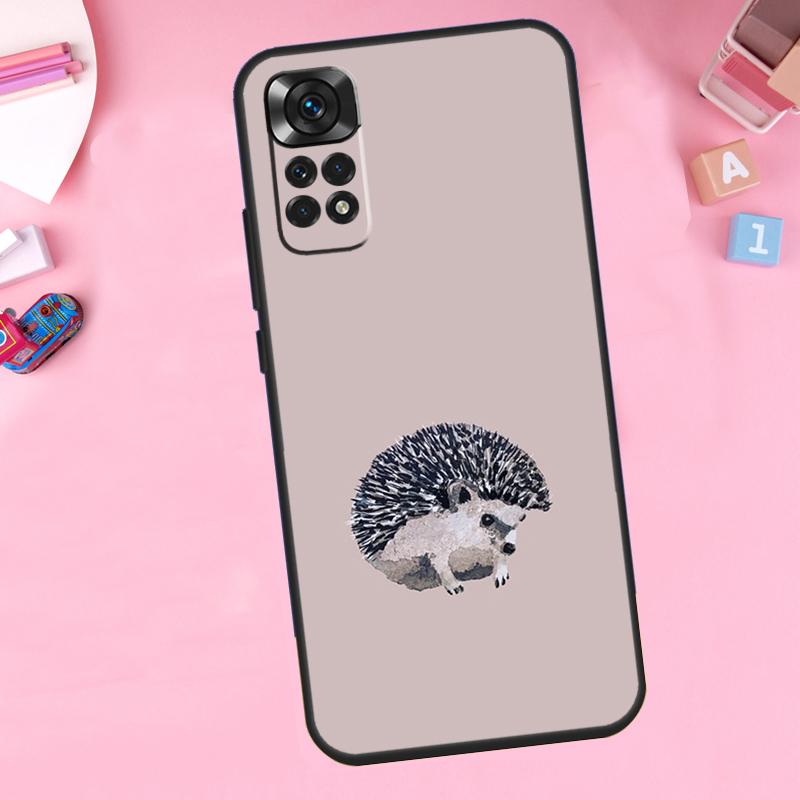 Cute Hedgehog For Xiaomi Redmi Note 14 10 11 12 13 15 Pro Plus Phone Case For Redmi 15 15C 14C 12C 10C 13C