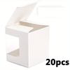 20pcs White Gift Boxes with Clear Window Perfect for Cupcakes Mugs & Wedding Favors Jewelry Making Display & Packaging Supplies